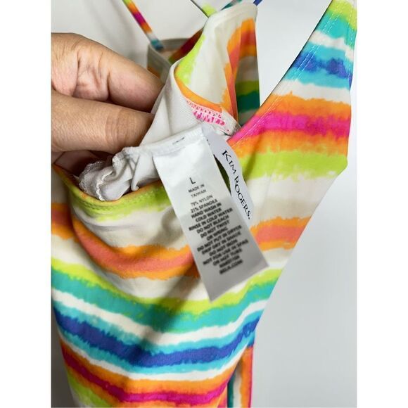 Kim Rogers Swimwear Womens Tankini Multicolor Adjustable Strap Size Large - Picture 7 of 7